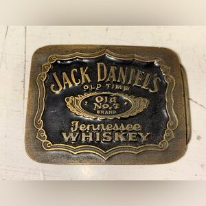 Vintage Rare 1993 Jack Daniels Tennessee Whiskey Belt Buckle Black Enamel USA​